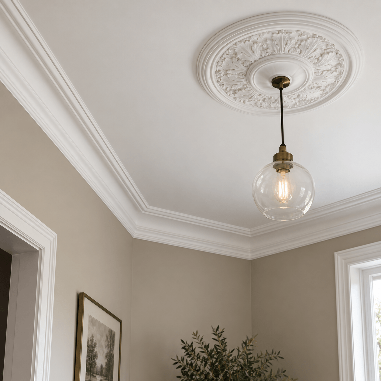 Coving and ceiling roses
